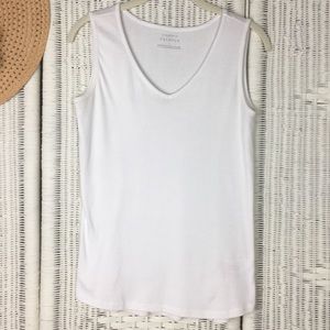 Talbots Shell White Stretch Basic  S